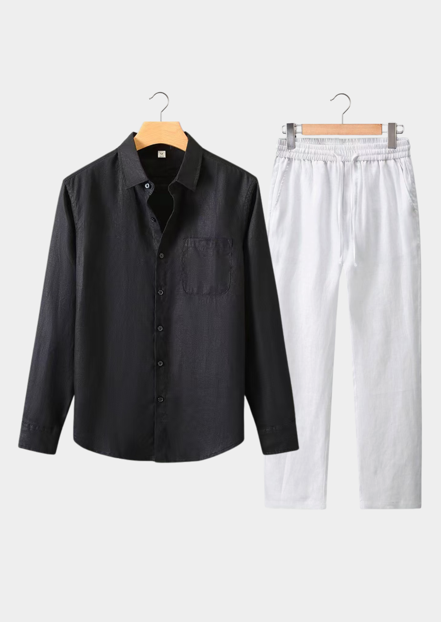 MONACO BLACK & WHITE LONGSLEEVE SUMMER SET