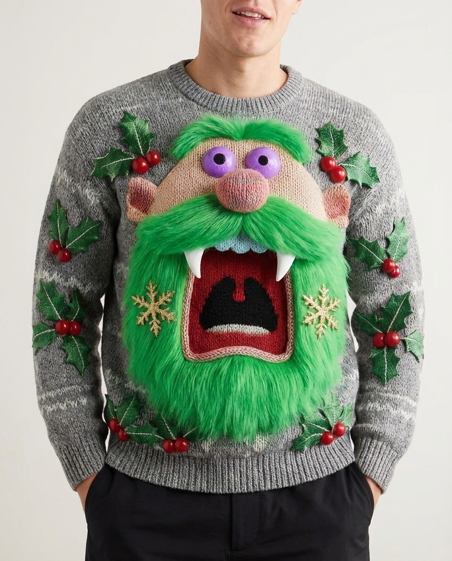 Santa Vampire Crewneck Sweater