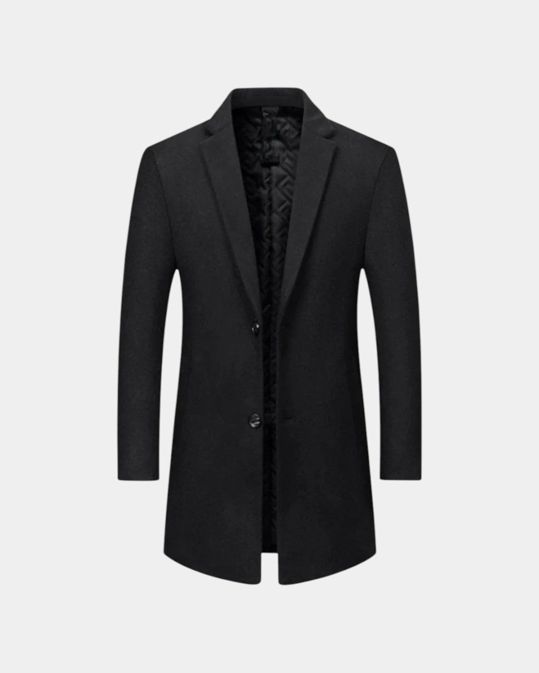 Montclair Wool Blend Formal Overcoat - Black