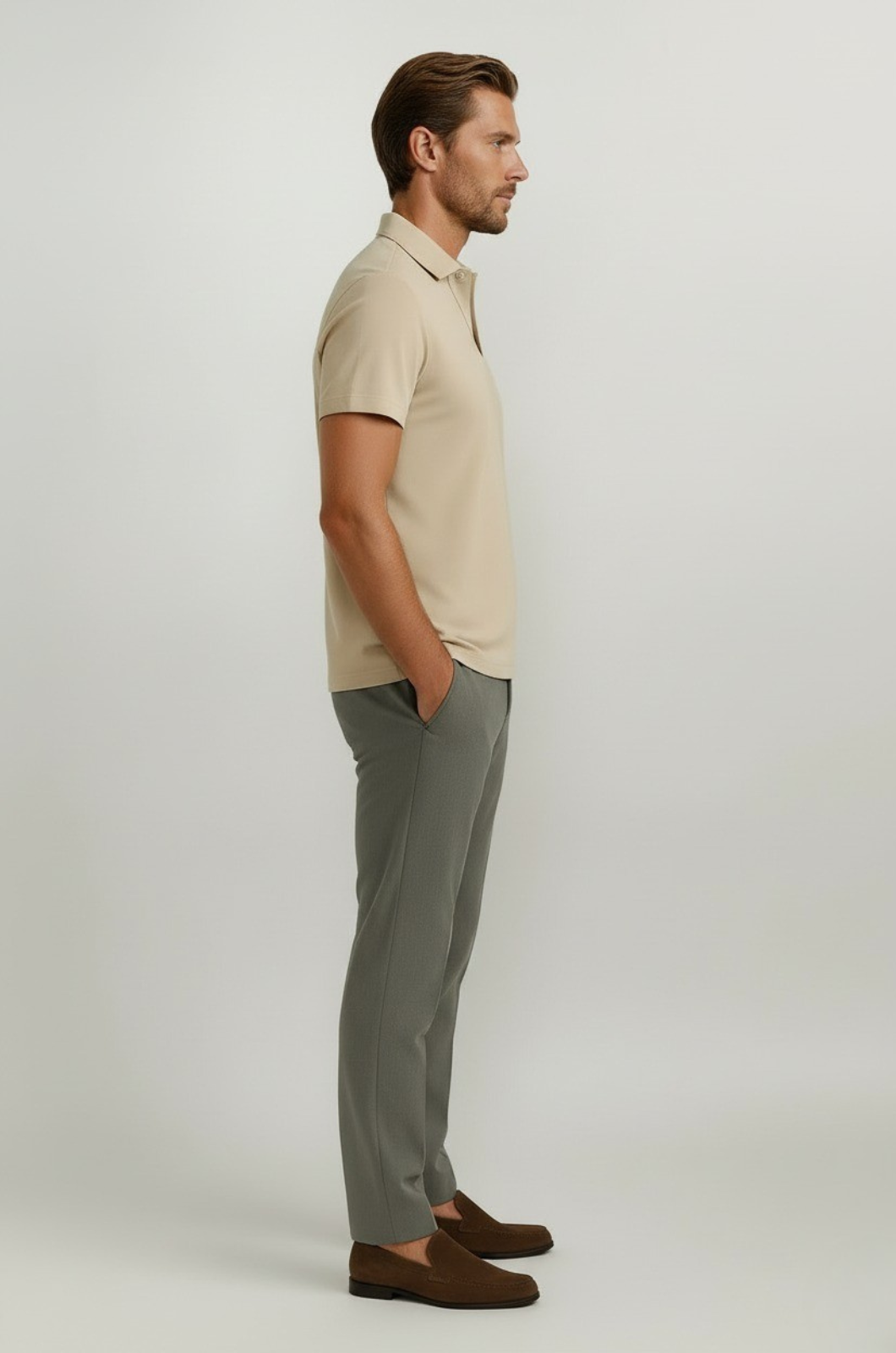 Men's Polo Shirt in Technical Fabric Slim Fit