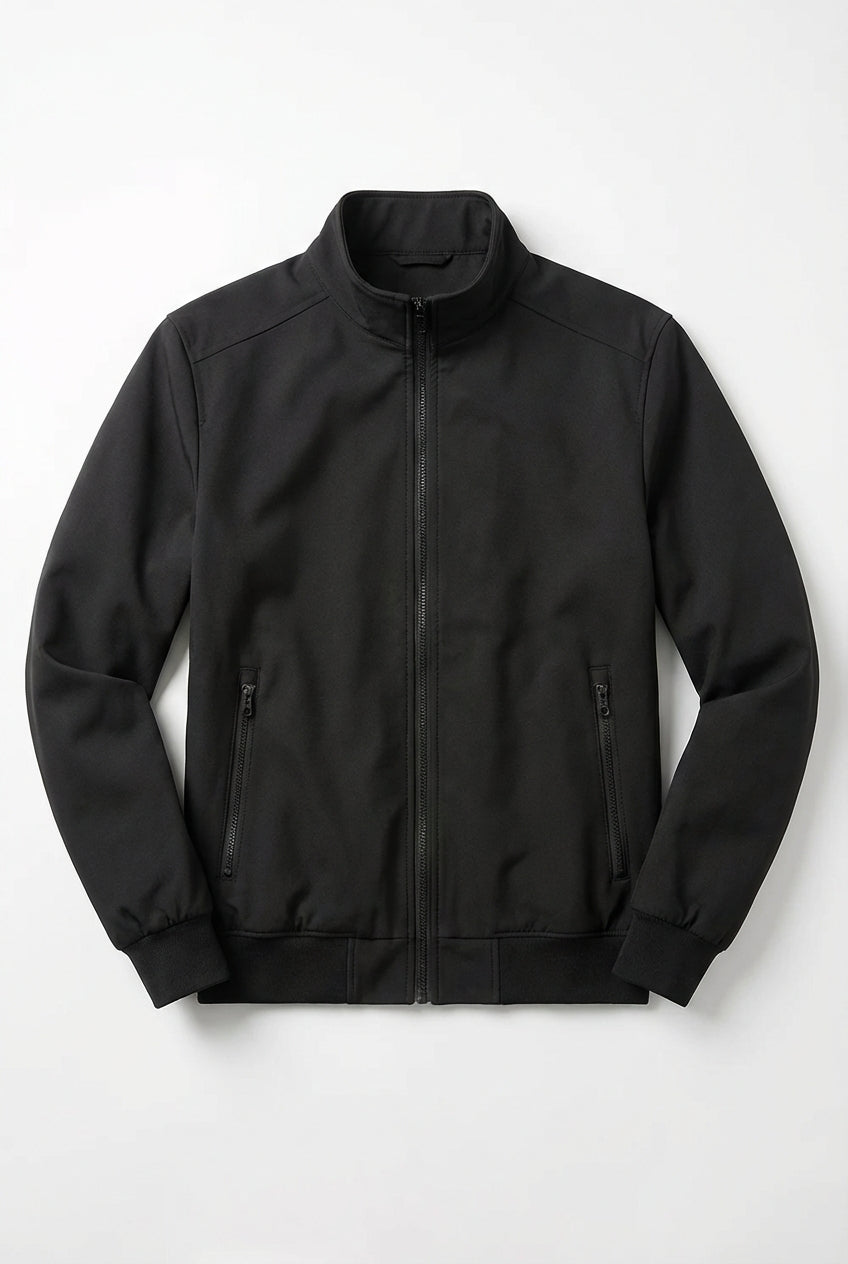 Classic Black Bomber Jacket