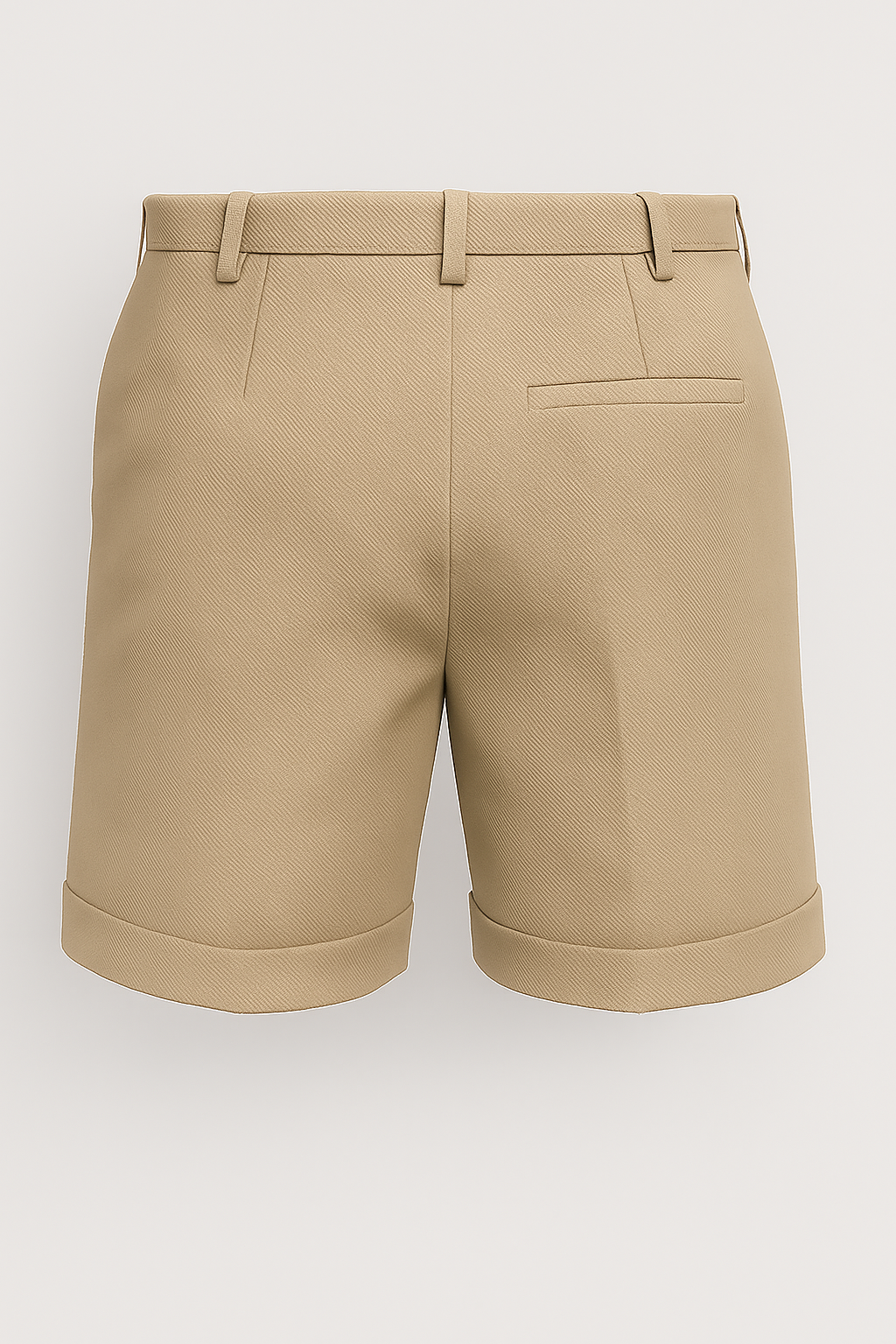 Men's Shorts with Pleats and Pockets – Beige and Versatile