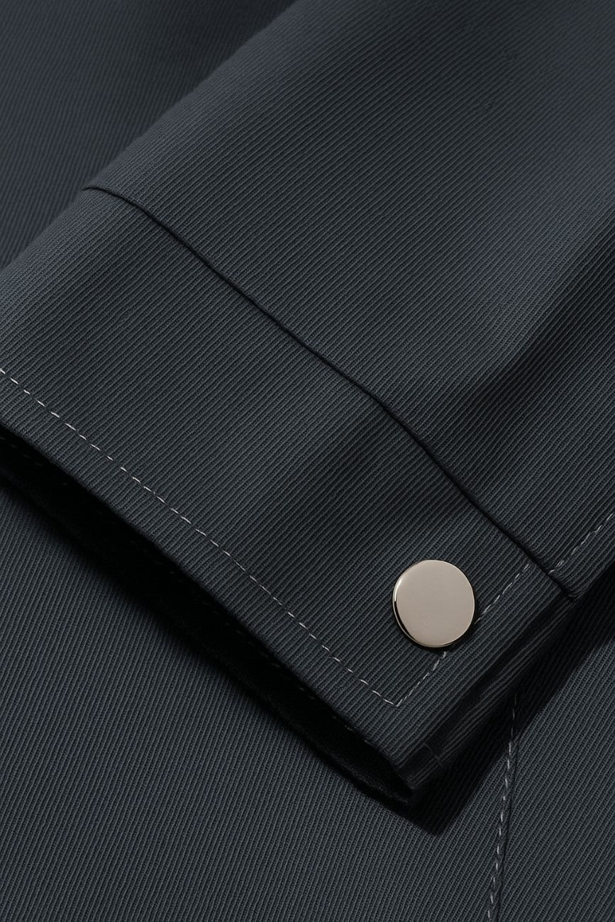 Lightweight Twill Jacket for Men – Dark Grey – Regular Fit