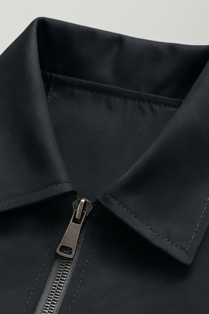 Lightweight Twill Jacket for Men – Dark Grey – Regular Fit