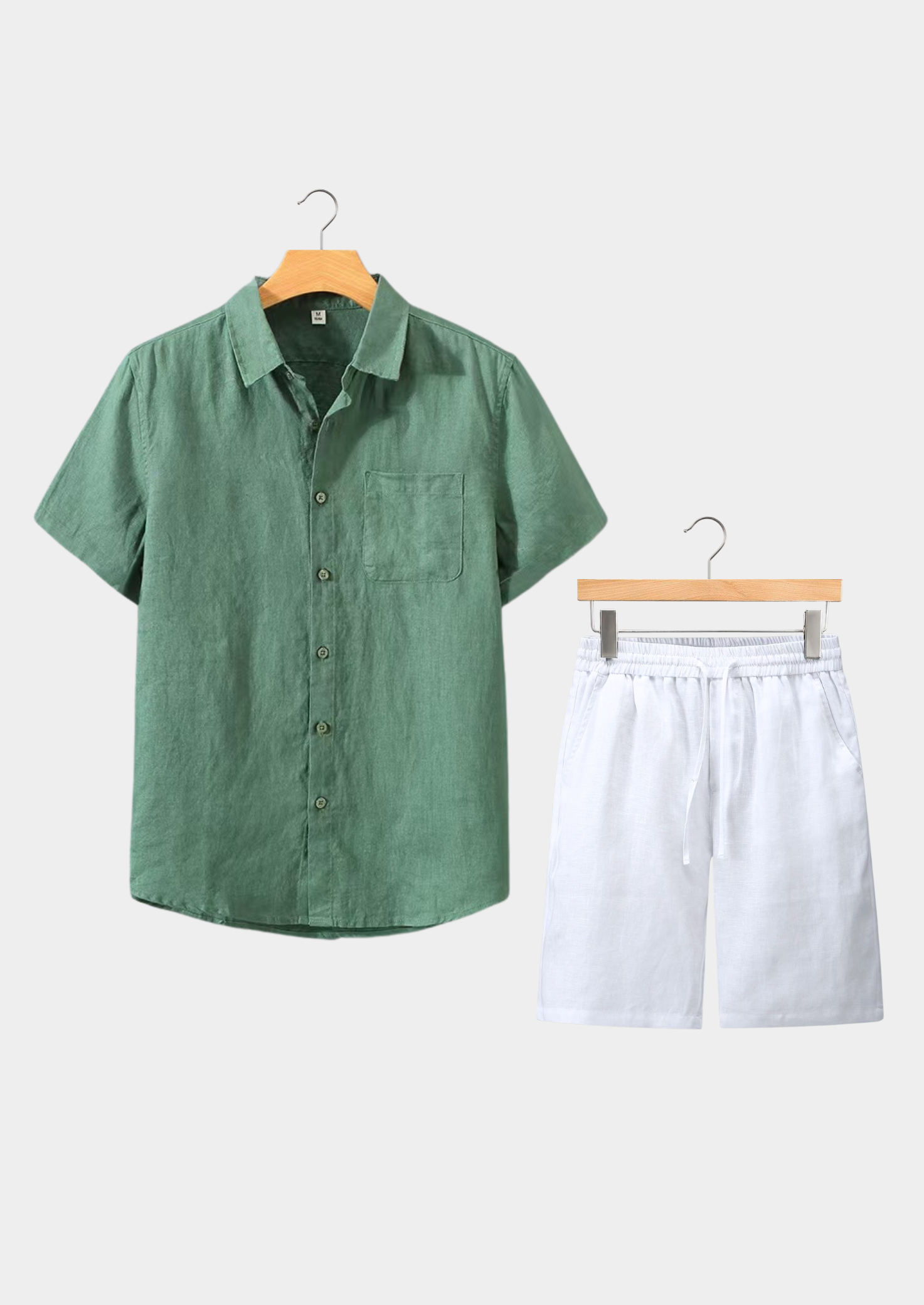 Monaco Green and White Dolce Vita Summer Short Sleeve Set