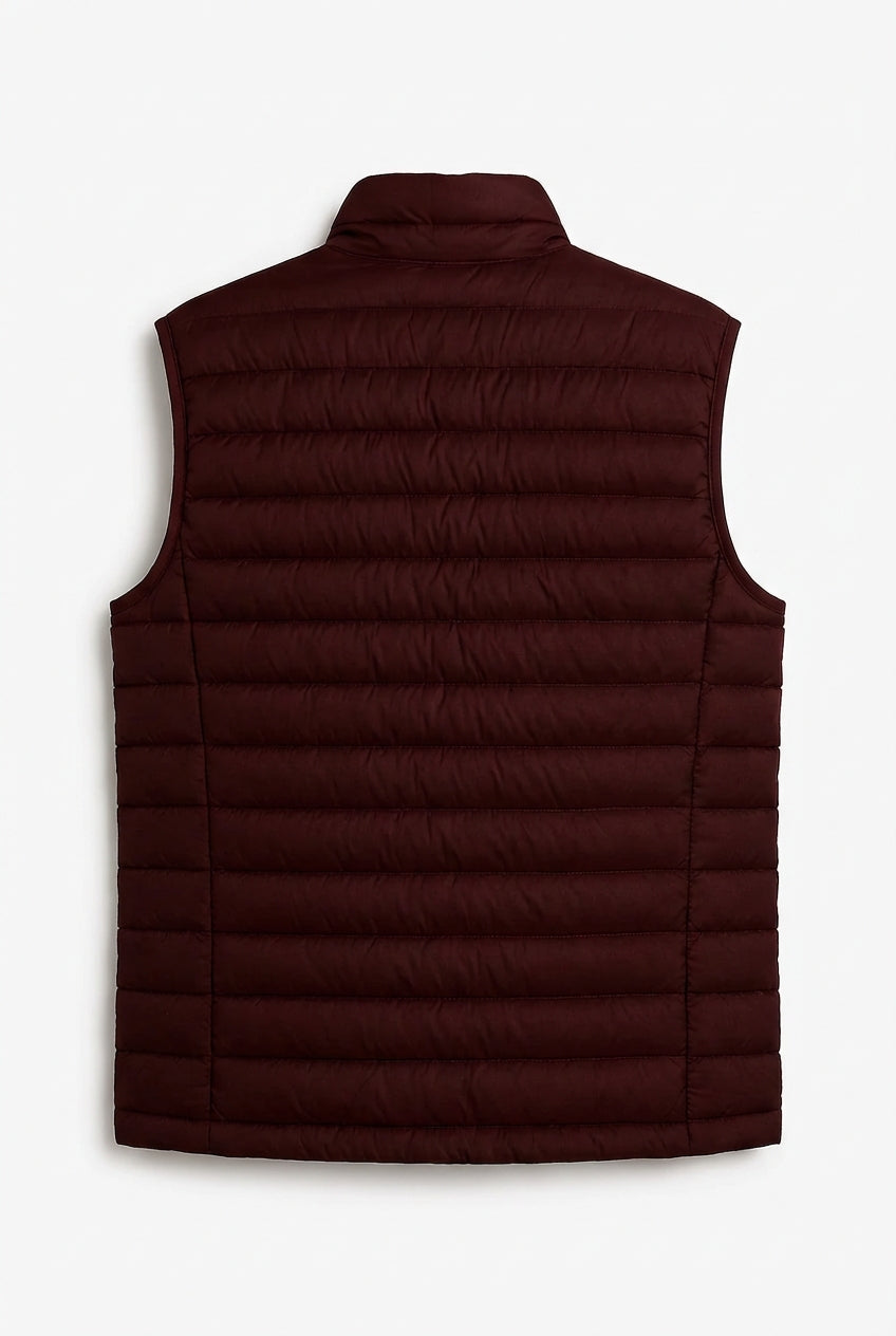 Premium Men's Brick Red Puffer Vest
