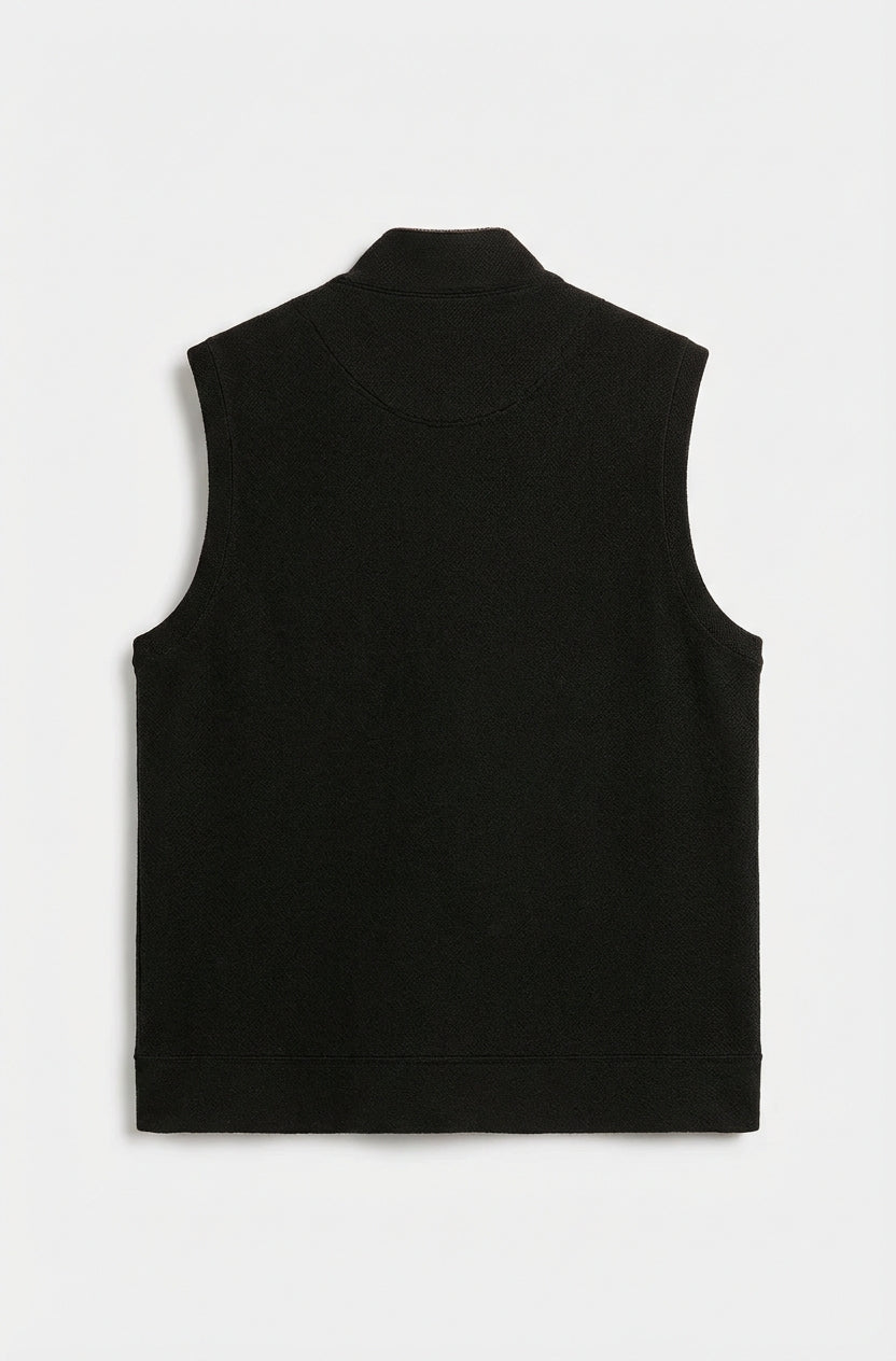 Classic Black Knitted Sleeveless Vest