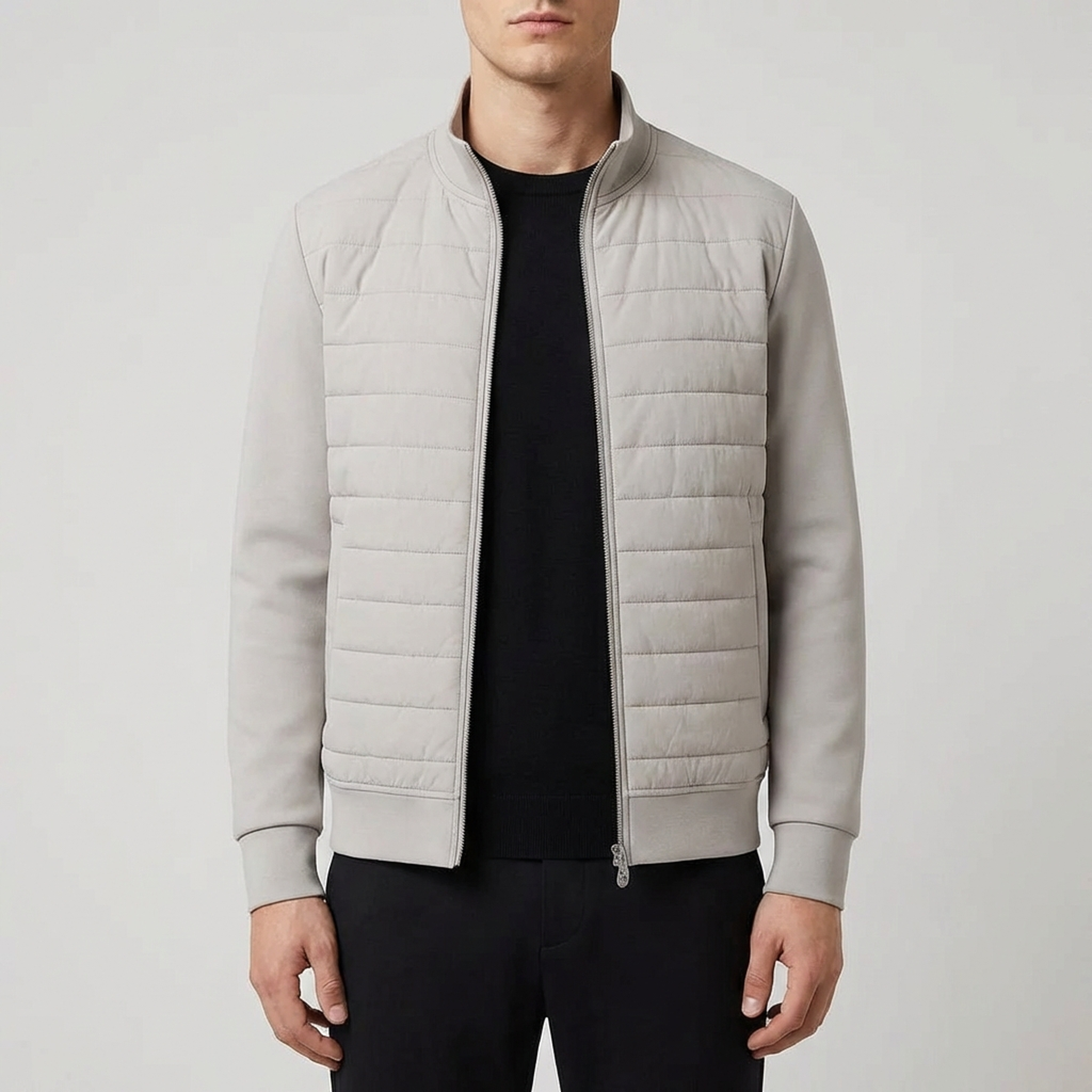 Modern Insulated Winter Jacket - Gray