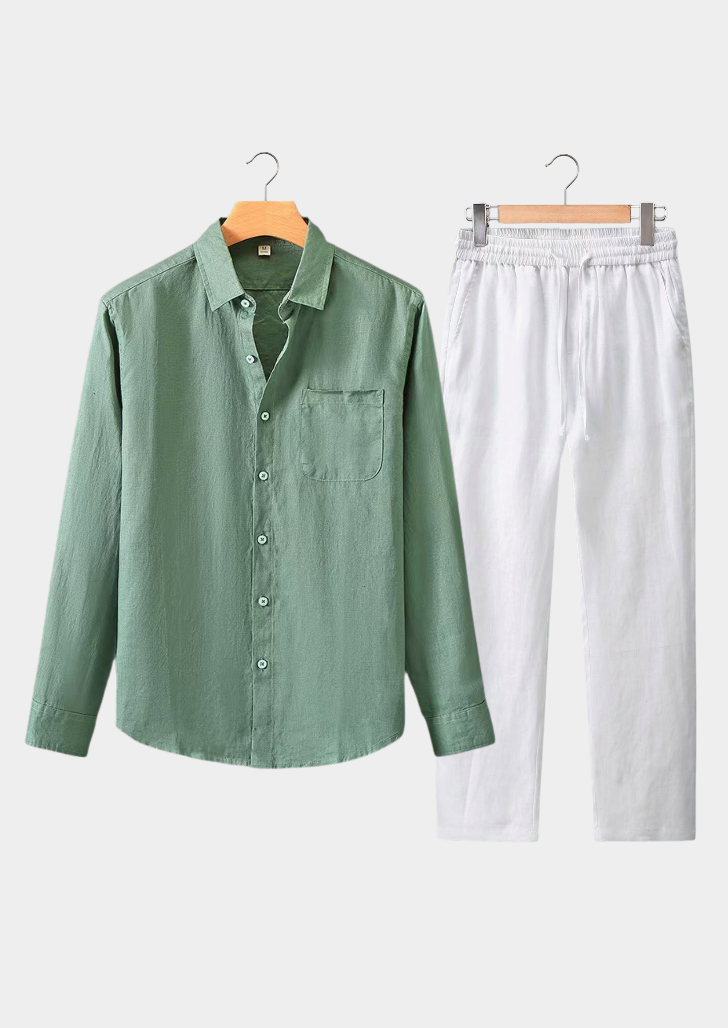 MONACO GREEN/WHITE LONGSLEEVE SUMMER SET