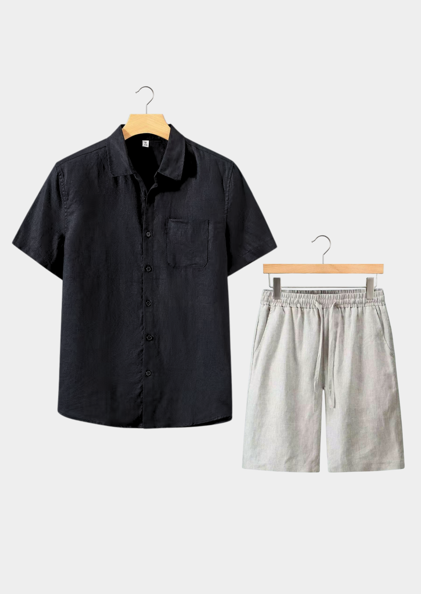 Monaco BLACK/BEIGE SUMMER SHORTSLEEVE SET