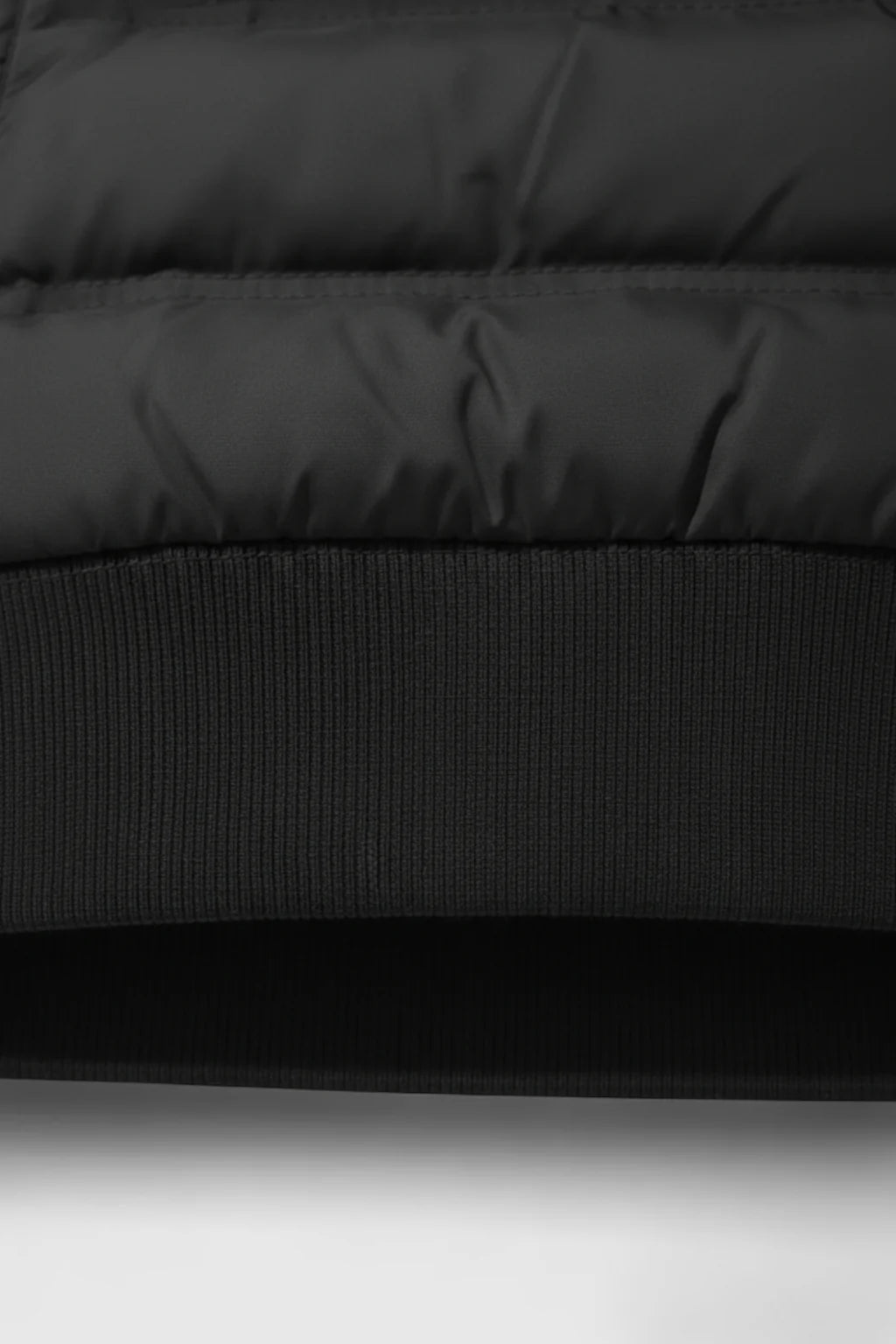 Loose Fit Hooded Jacket with Down – Black