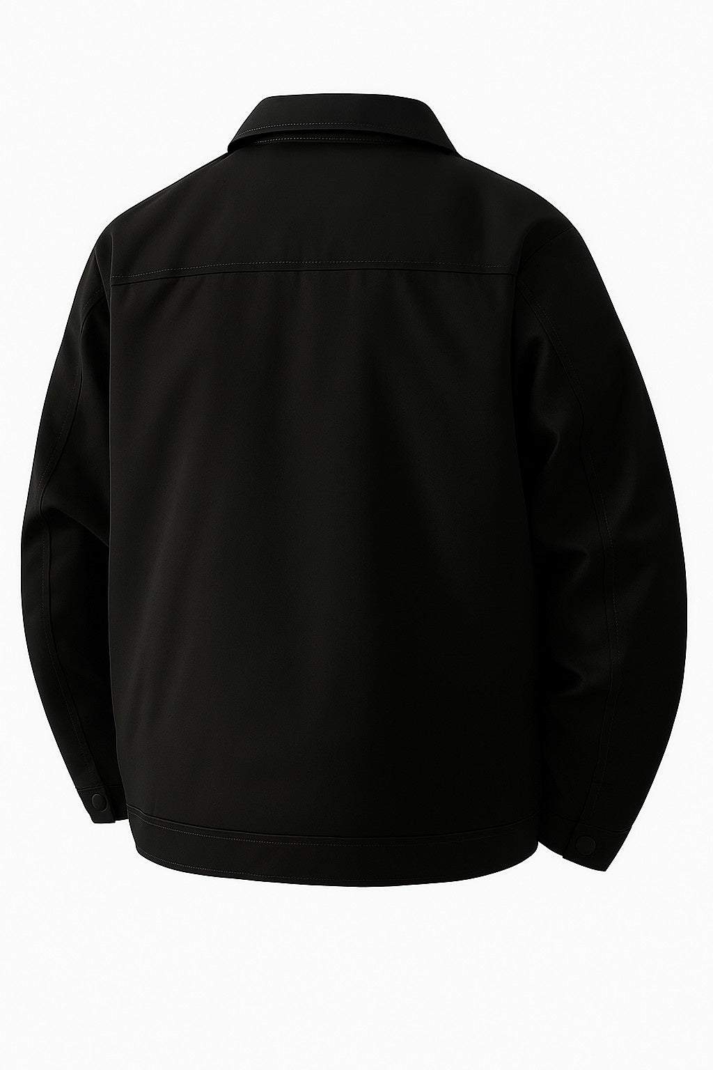 Lightweight Twill Jacket for Men – Black – Regular Fit