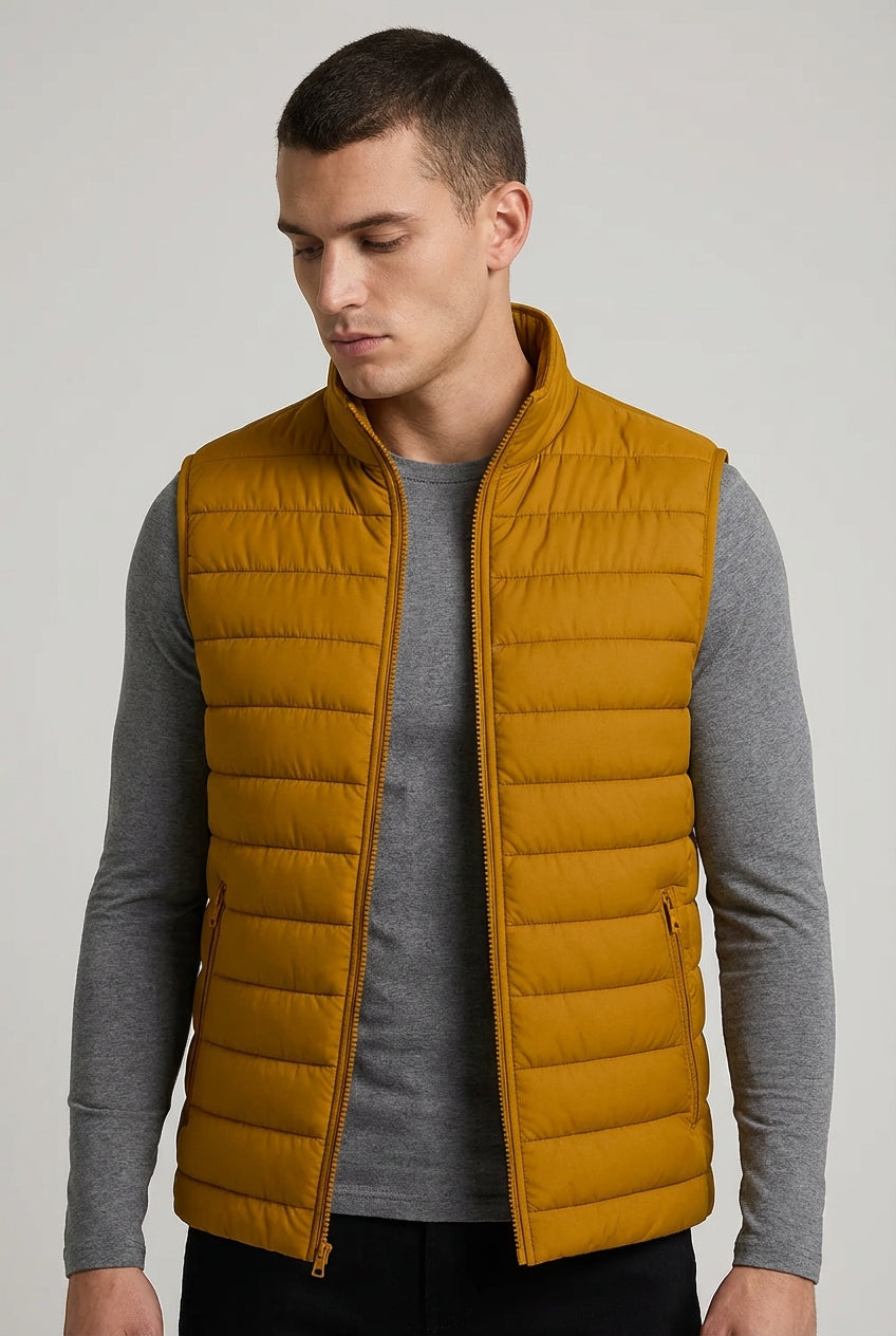 Premium Men's Turmeric Puffer Vest