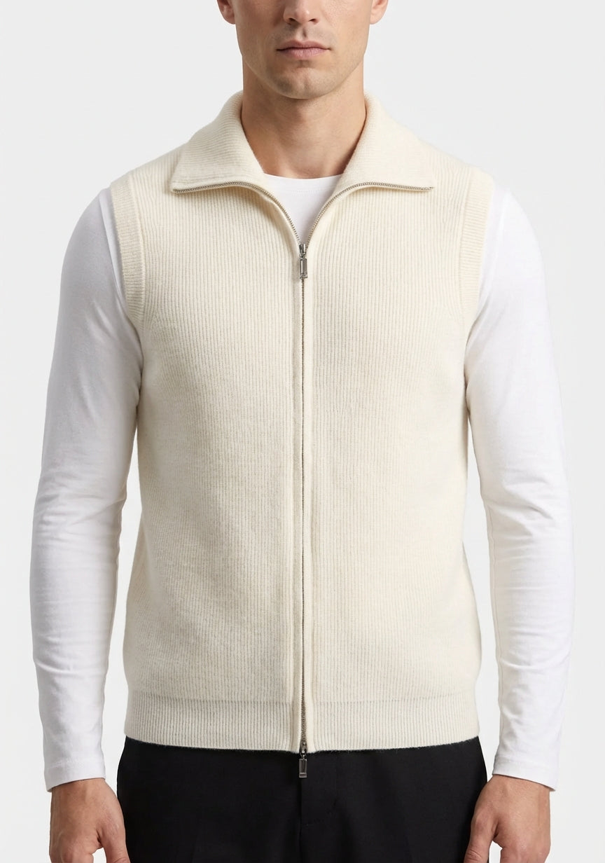 PURE CASHMERE BODY WARMER VEST