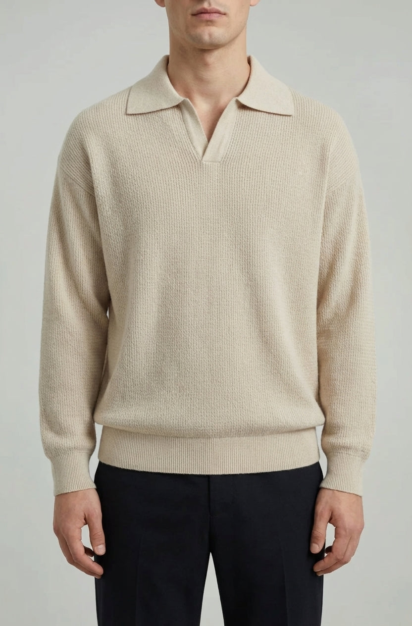 zzzさん専用louren  front button polo knit Polo Knit Shirt