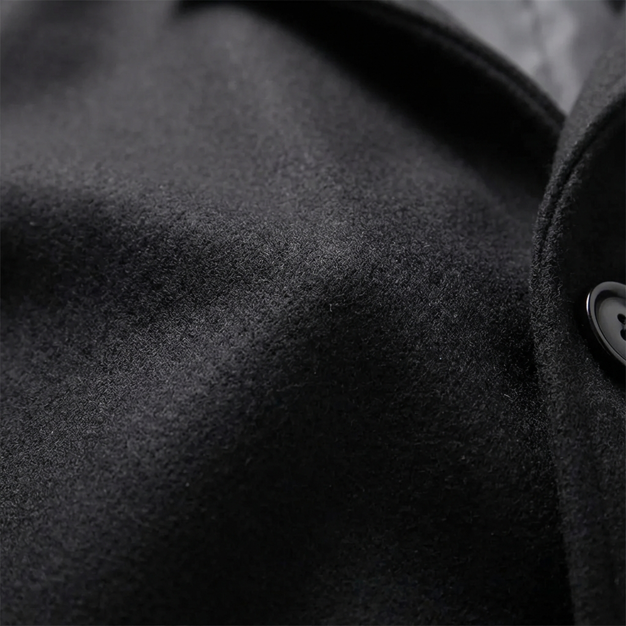 Black Long Coat for Men – Single-Breasted Design