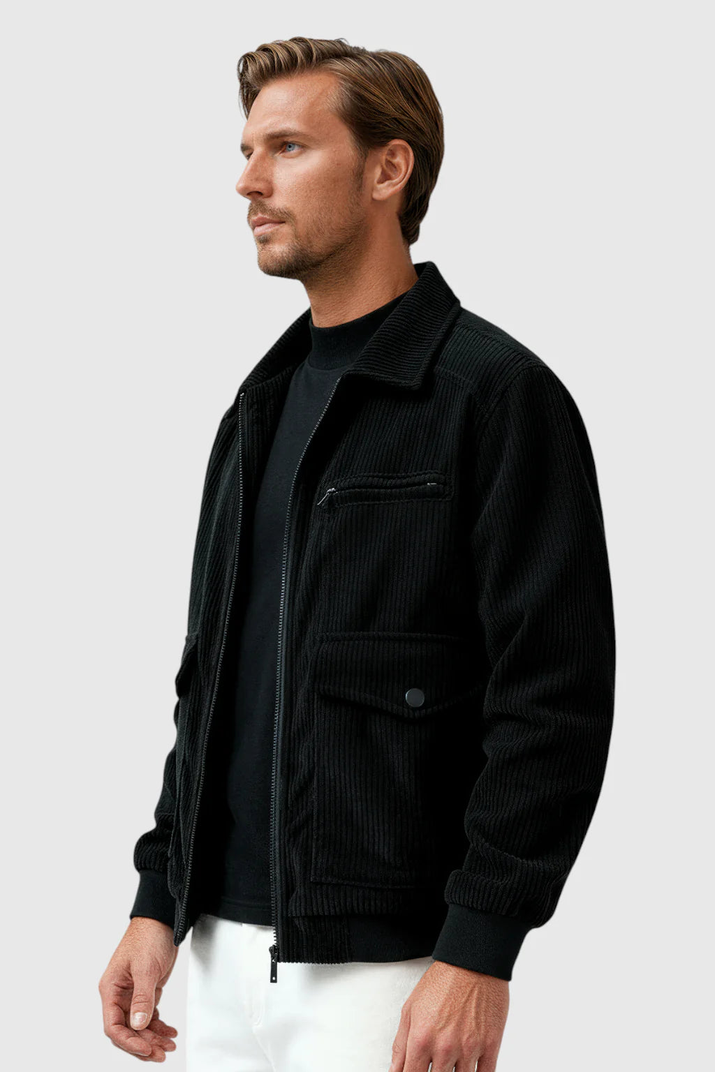 Men's Corduroy Jacket - Black