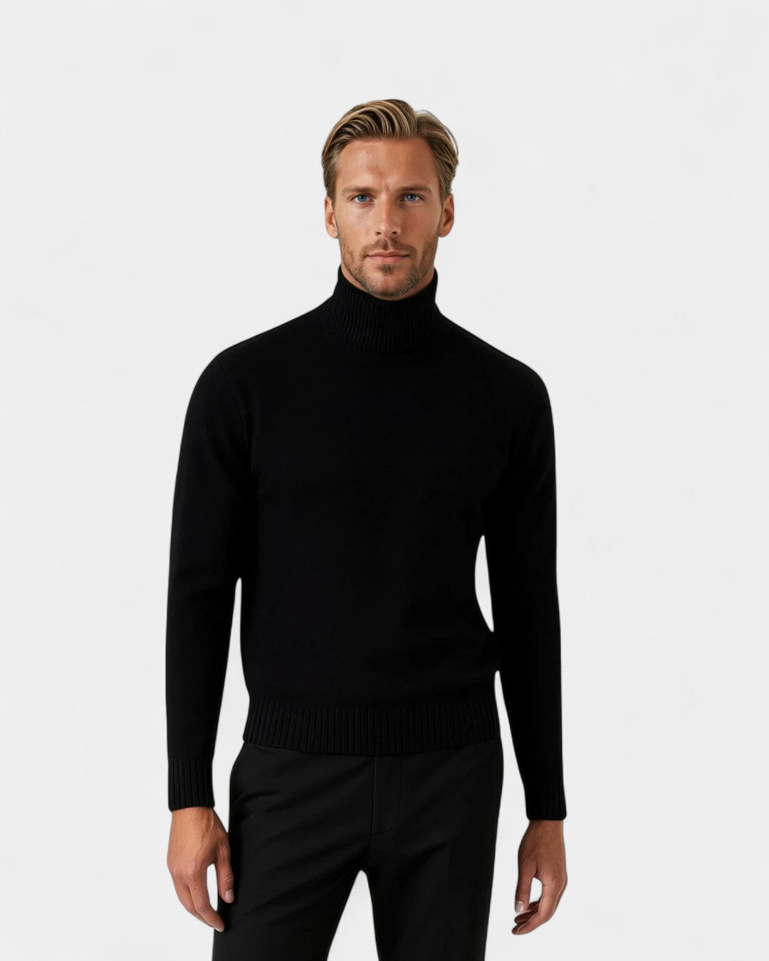 Marceau Textured Lightweight Knit Pullover - Black