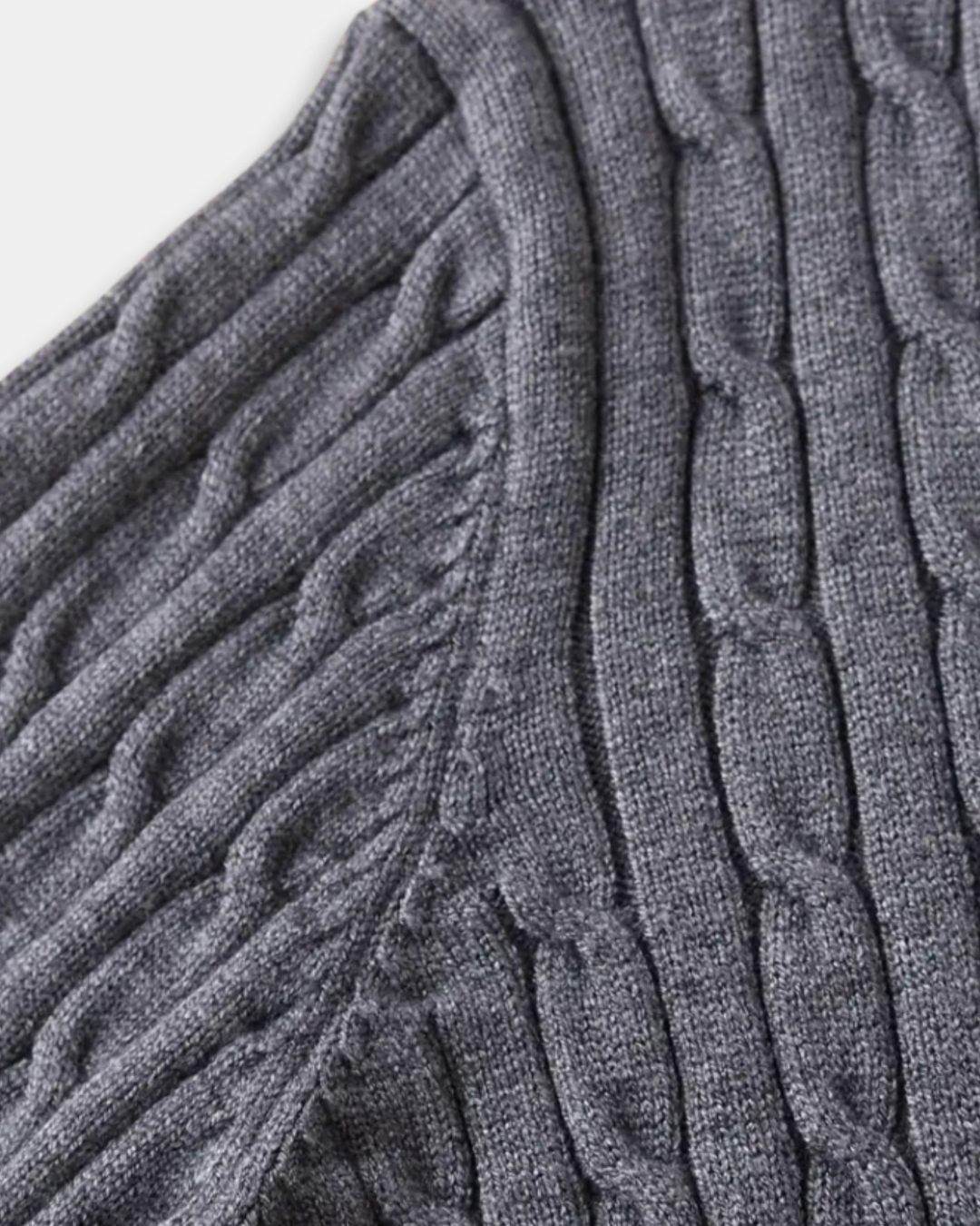 The Old Money Quarter Zip Knit - Gray