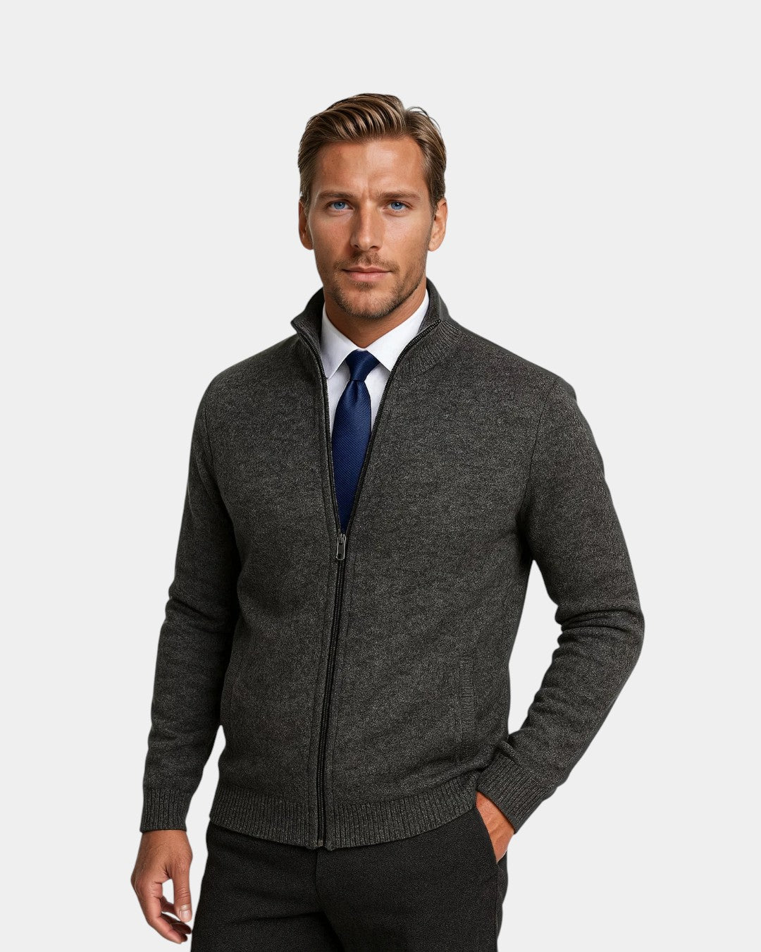 Milan Full-Zip Everyday Winter Vest - Dark Gray