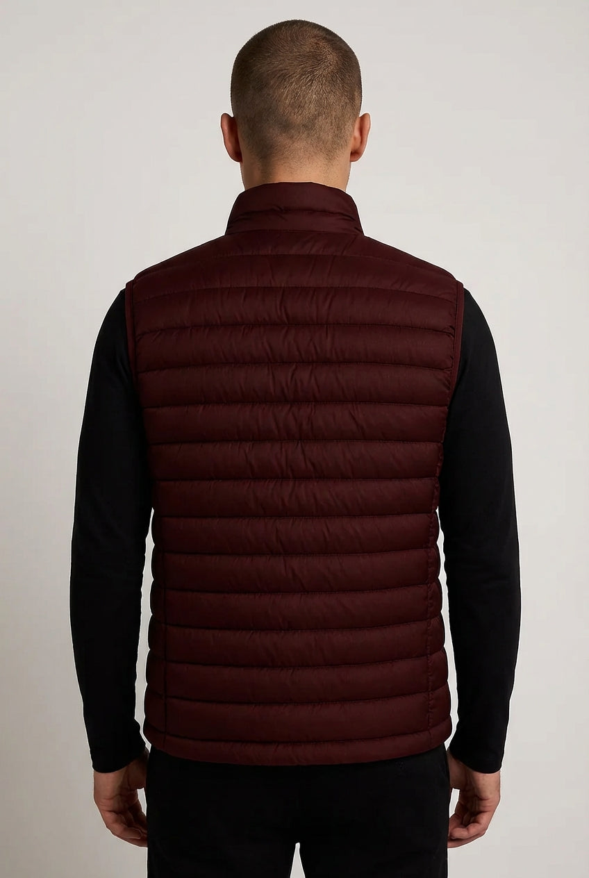 Premium Men's Brick Red Puffer Vest