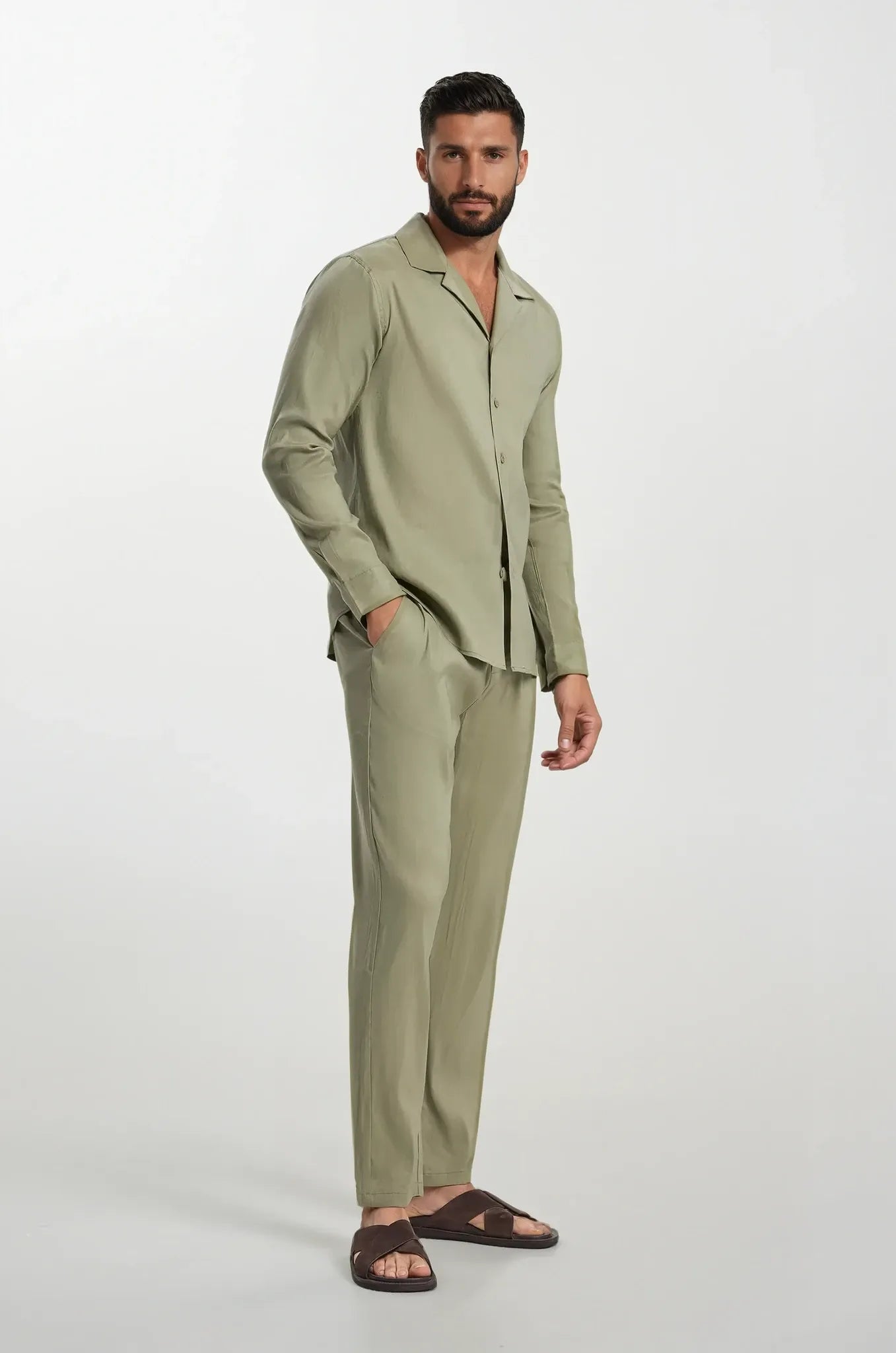 Olive Trouser - Linnen