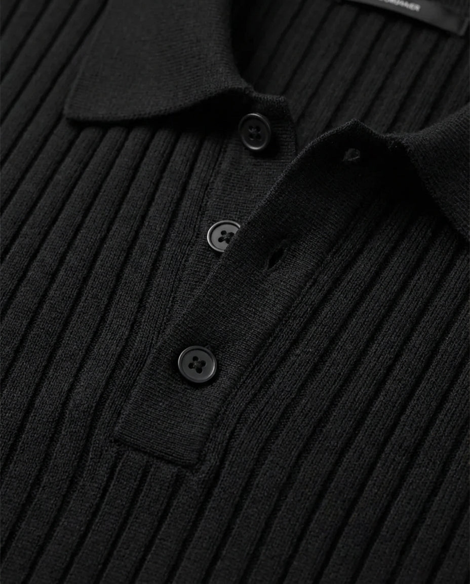 Marais Tailored Ribbed Knit Polo