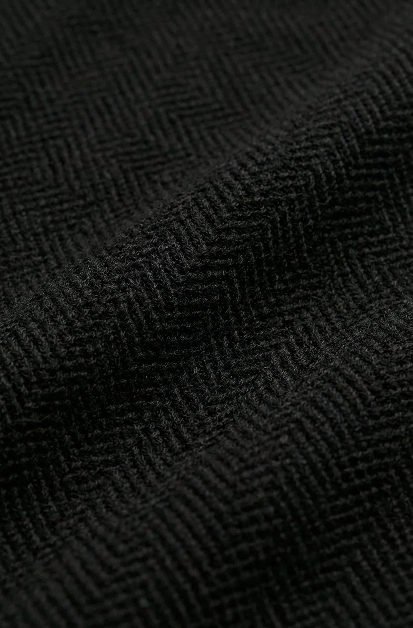 Classic Black Knitted Sleeveless Vest