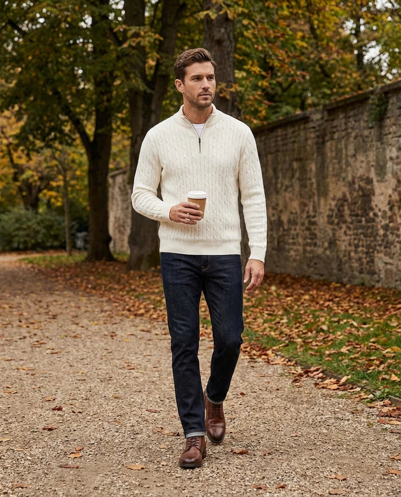 The Old Money Quarter Zip Knit