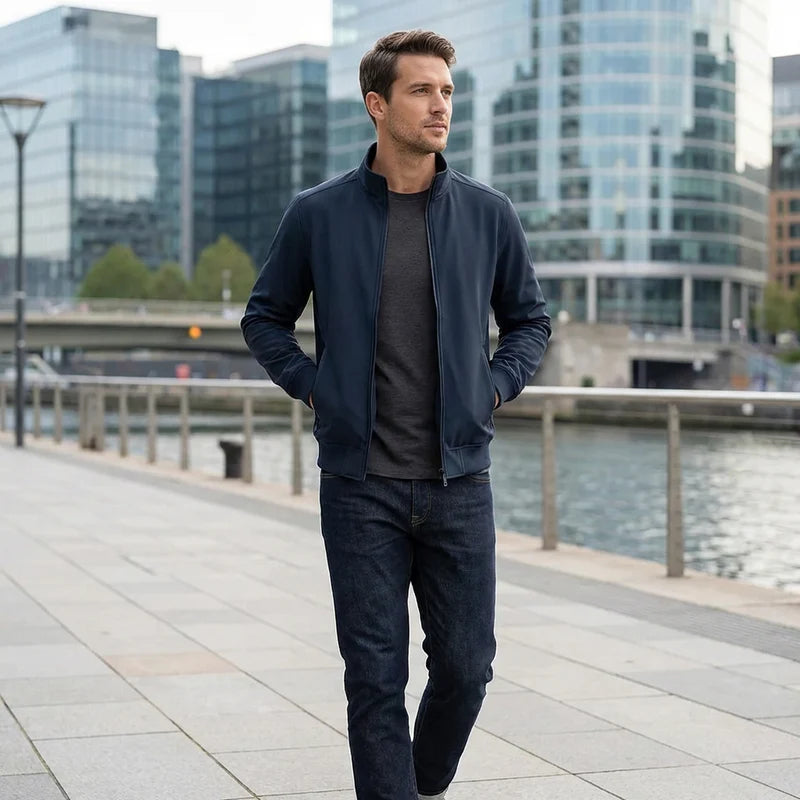 Classic Gray Bomber Jacket