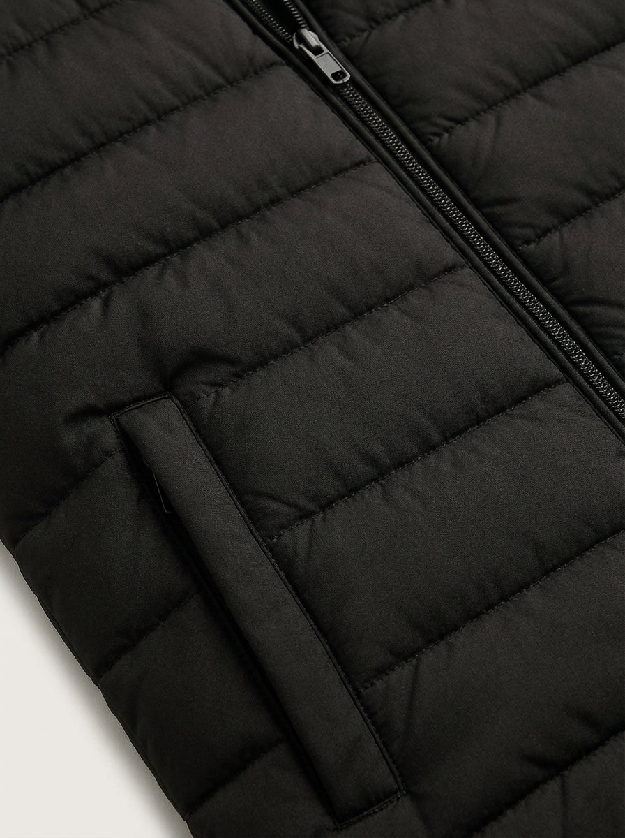 Premium Men's Black Puffer Vest