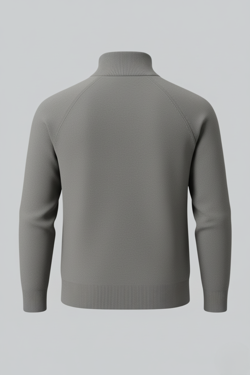 Men's Half-Zip Sweater | Classic Knit Pullover for Men – Gray Sweaters