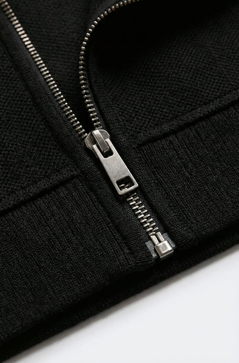 Classic Black Knitted Sleeveless Vest