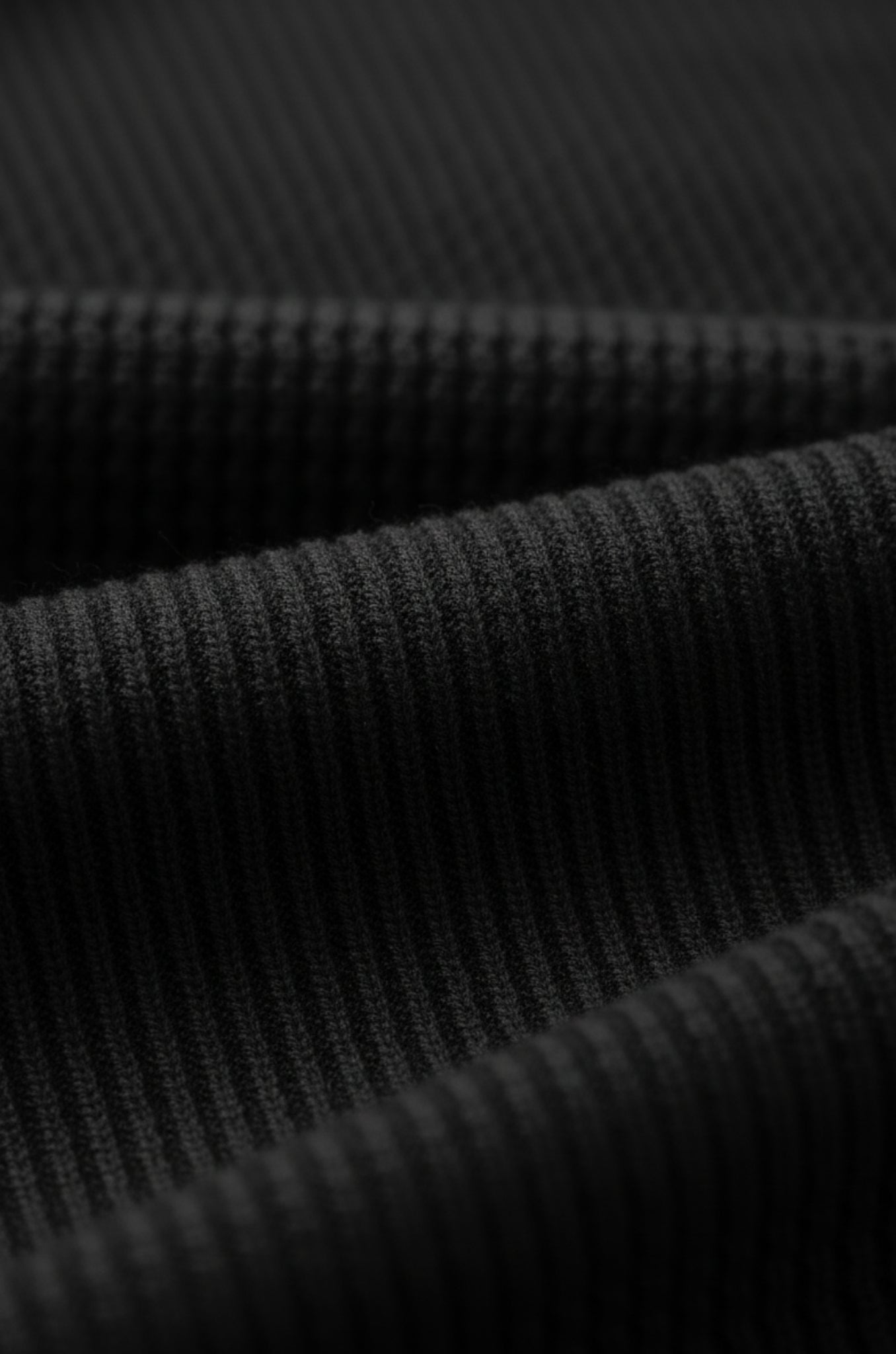 Men's knitted shirt with long sleeves and lapel collar – Black – Regular Fit