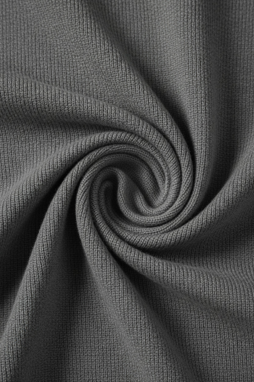 Men's Half-Zip Sweater with Stand Collar – Gray