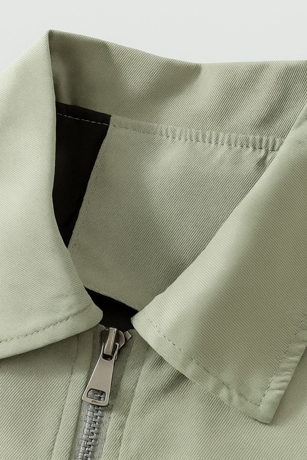 Lightweight Twill Jacket for Men – Pea Green – Regular Fit