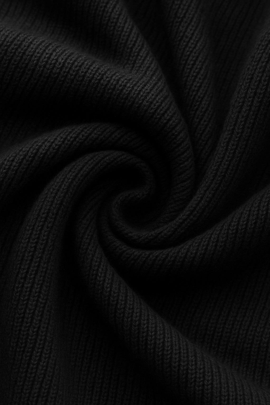 Men's Half-Zip Knit Sweater with Stand Collar – Black