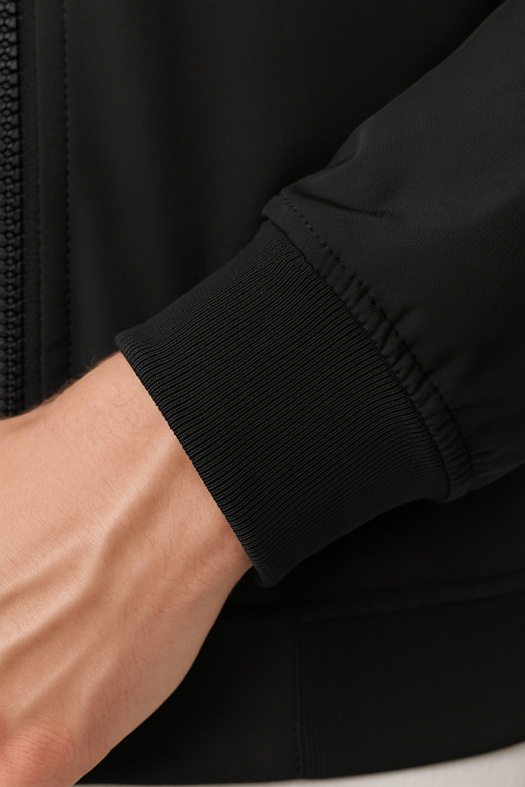 Classic Black Bomber Jacket