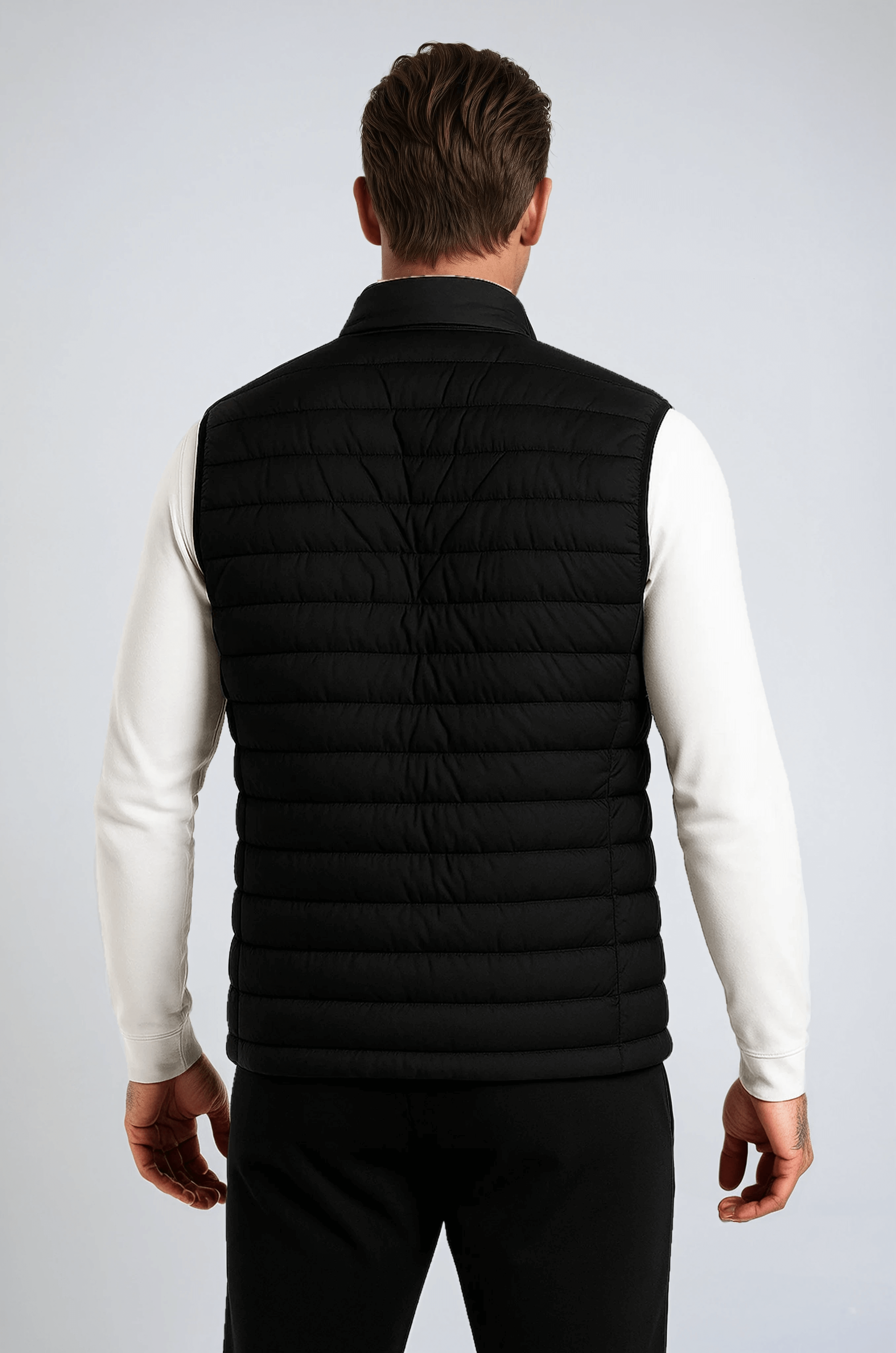 Premium Men's Black Puffer Vest