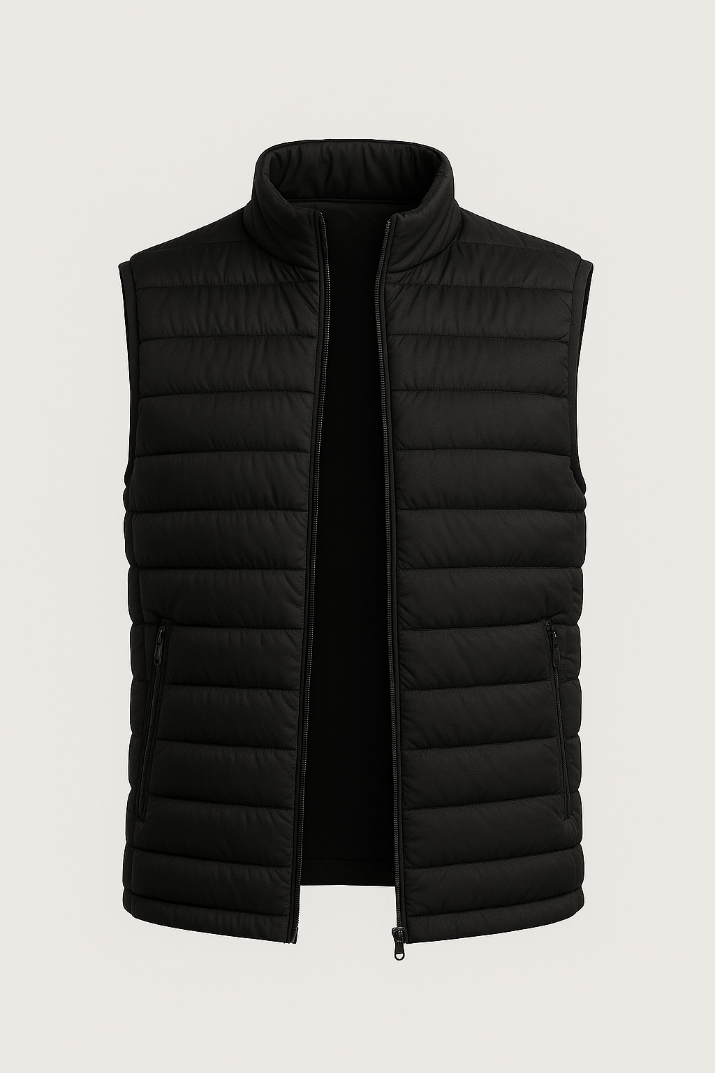 Premium Men's Black Puffer Vest