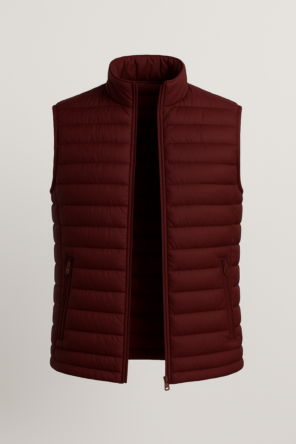 Premium Men's Brick Red Puffer Vest
