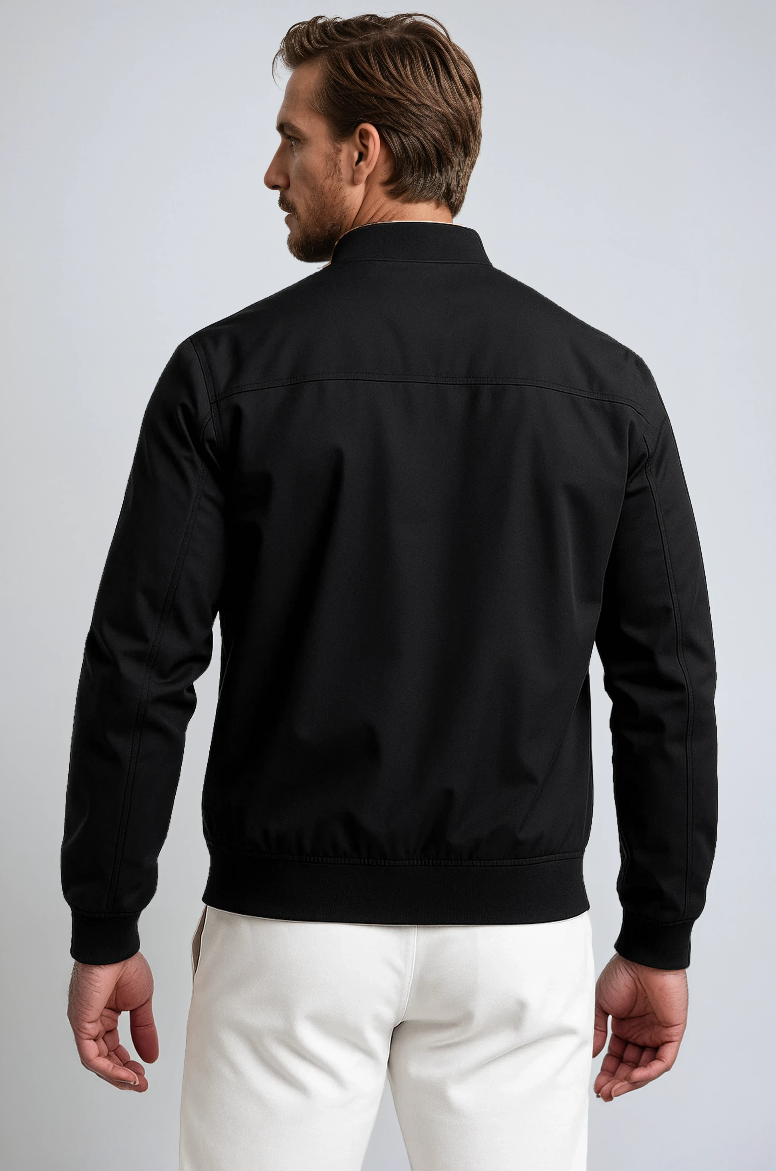 Classic Black Bomber Jacket