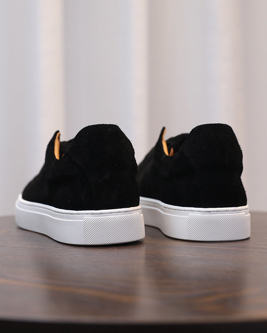 The Softey® Suede Low Sneakers - Black Night