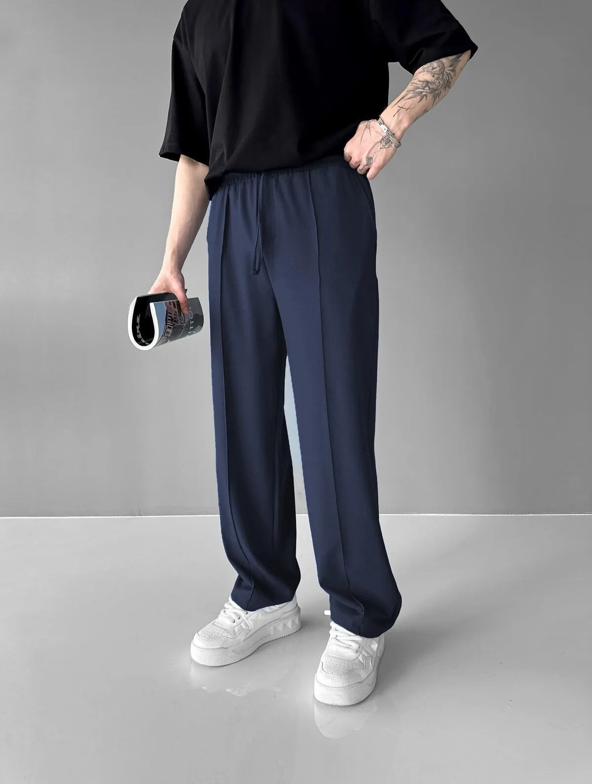 Pleated Chino Trousers