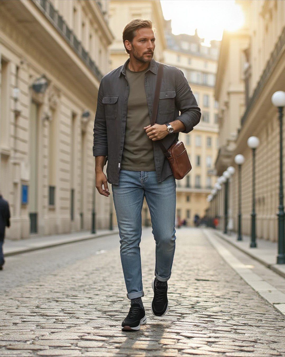 Paris Height-Lift Suede Walking Shoes - Black