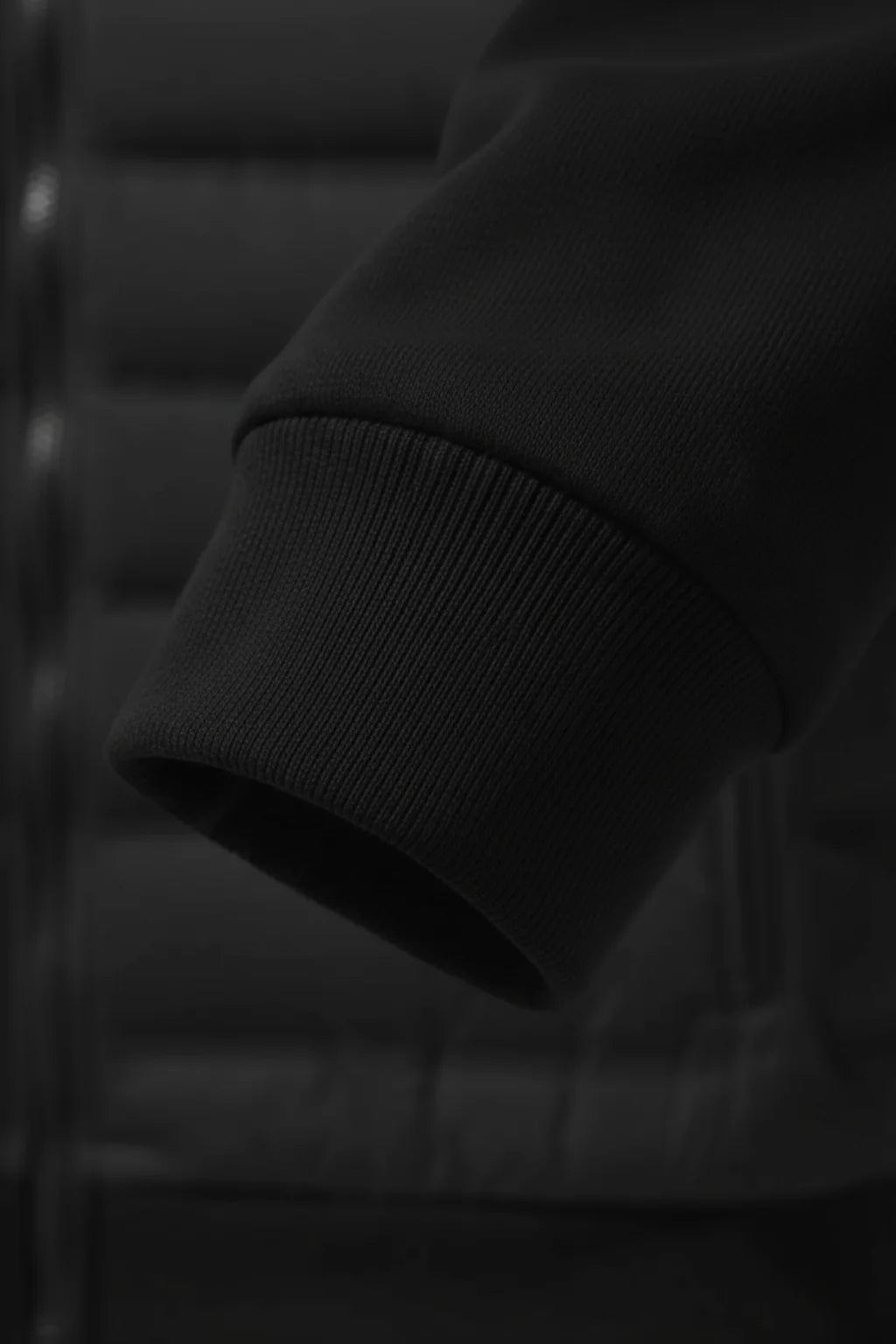 Loose Fit Down Jacket with Hood – Black