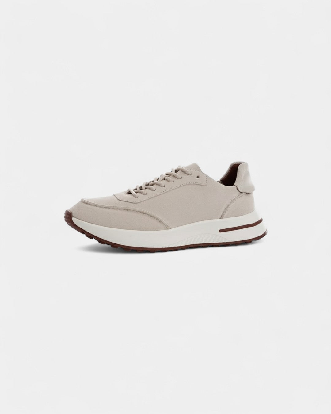 Paris Height-Lift Suede Walking Shoes - Beige