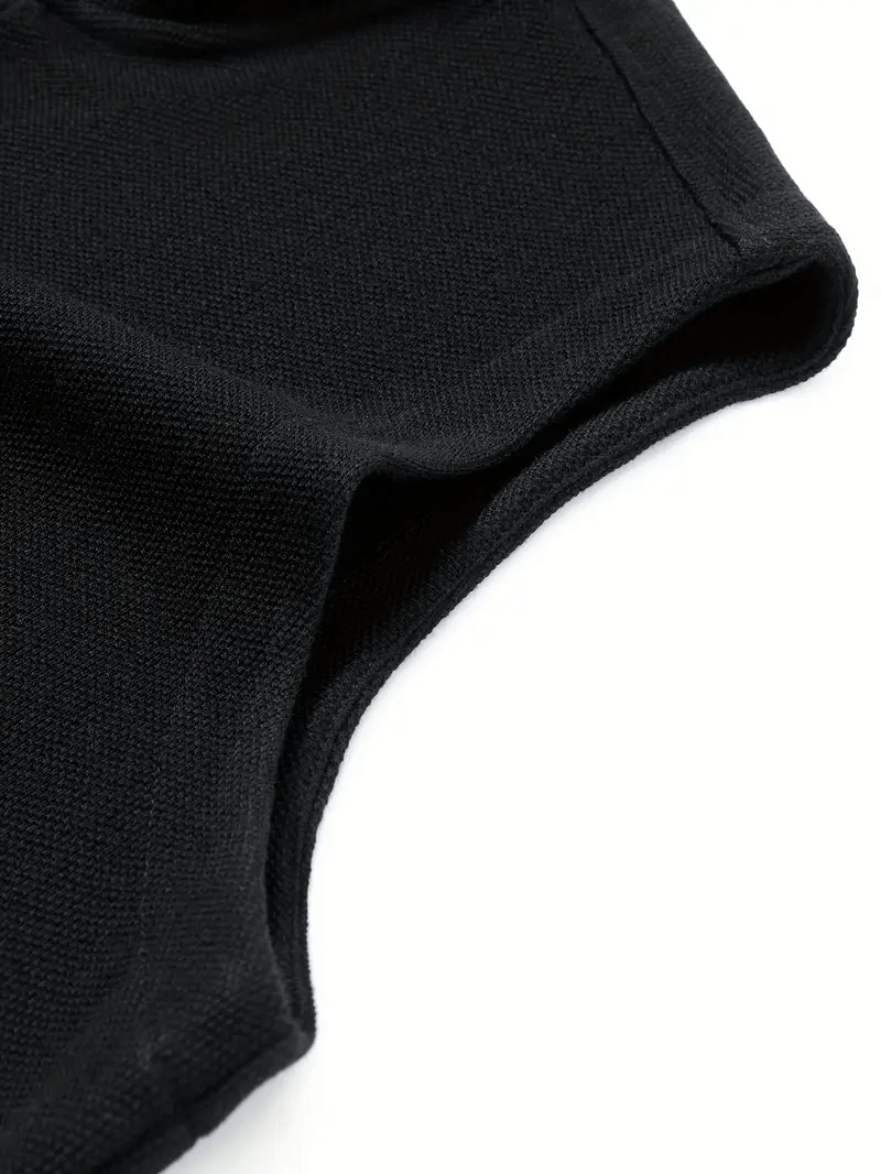 Classic Black Knitted Sleeveless Vest