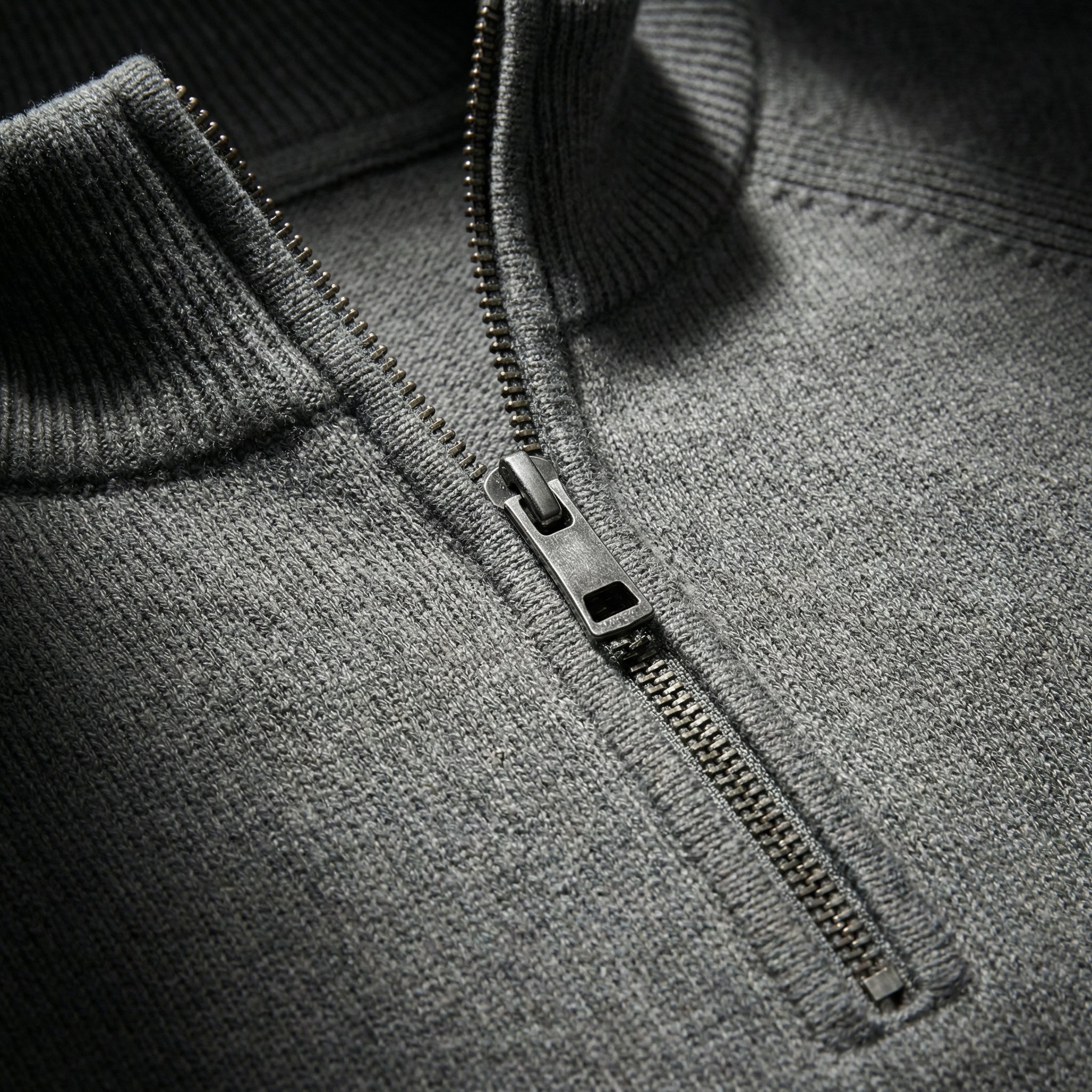 Men's Half-Zip Sweater | Classic Knit Pullover for Men – Gray Sweaters