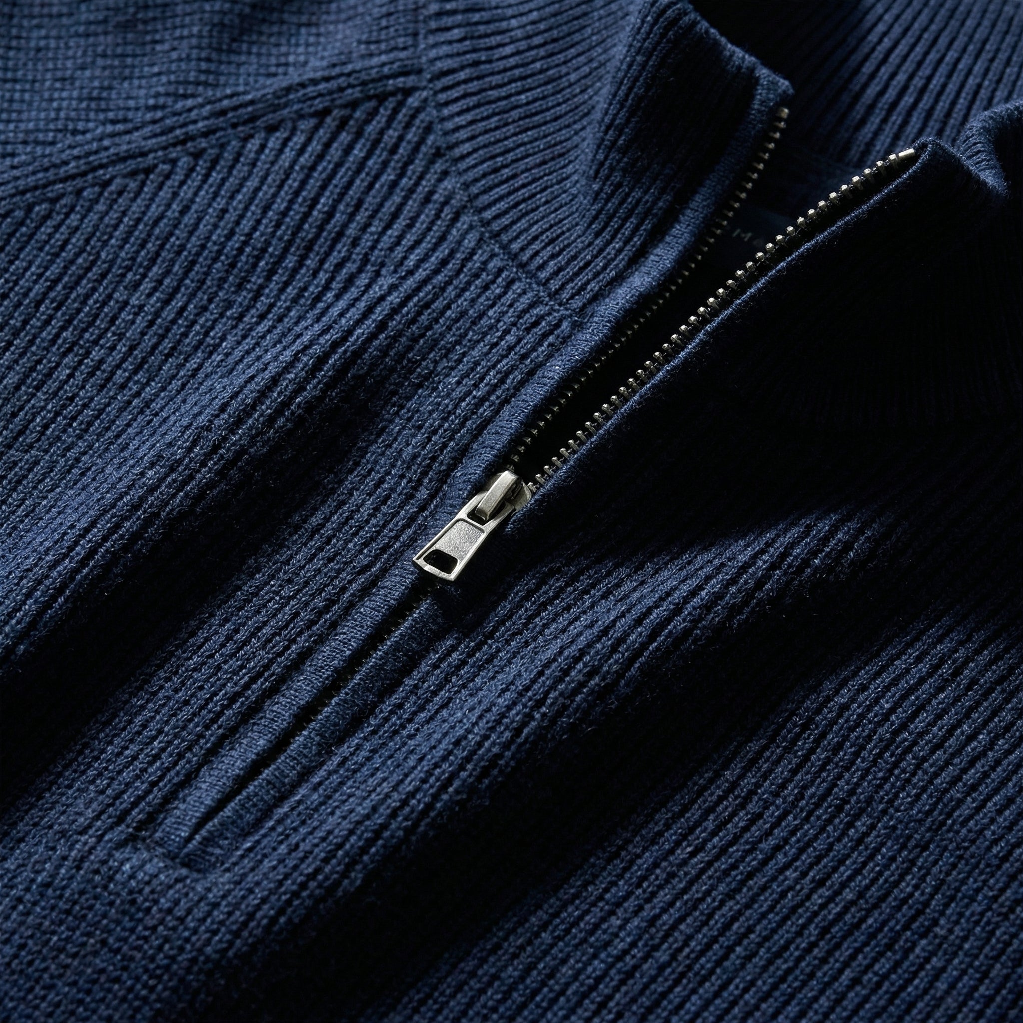 Men's Half-Zip Sweater with Stand Collar – Royal Blue